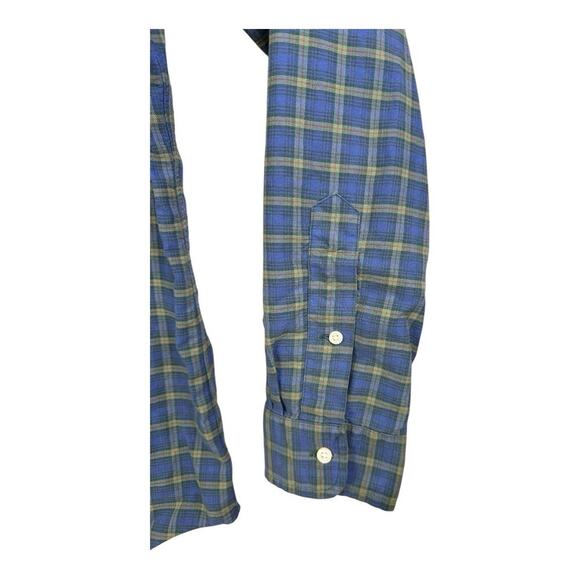 Ralph Lauren Mens Large Long Sleeve Blue Green Red Check Button Up Shirt - Picture 4 of 12